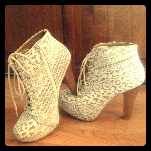 Sexy Lace Platform Boots From Charlotte Russe