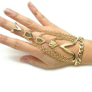 Gold Link Hand Chain