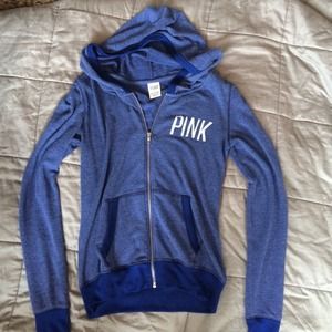 Blue PINK Zip Up Hoodie
