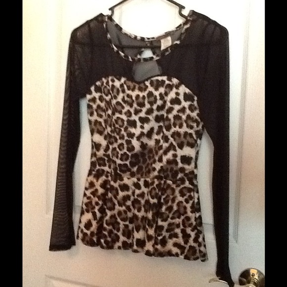 Sheer leopard top