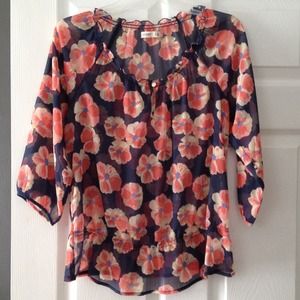 Old Navy Sheer Flower top