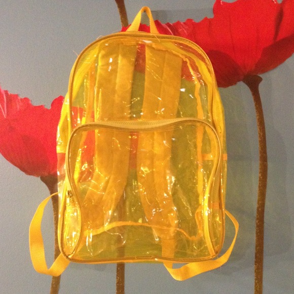 Clear yellow backpack