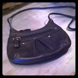 Black Leather Crossbody Bag