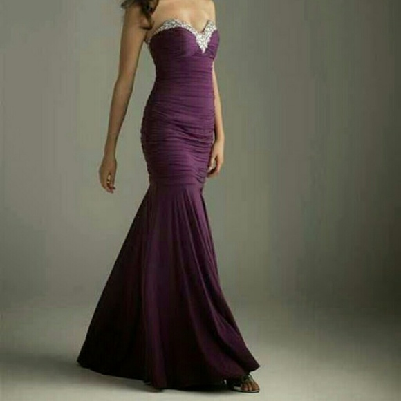 Gorgeous purple prom dress with sequin details