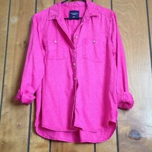 Pink button up shirt