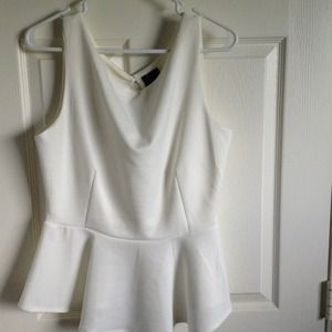 SOLD White peplum top