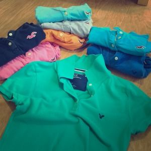 Hollister and American eagle polos