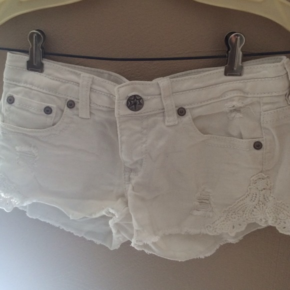 White lacy shorts