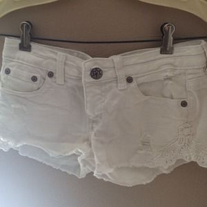 White lacy shorts
