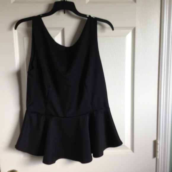 SOLD Jcpenney black peplum shirt