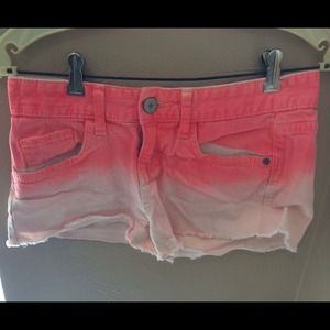Pink orange amber shorts