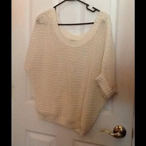 Crochet cream sweater
