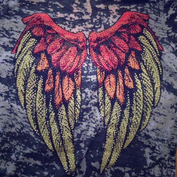 Rhinestone Angel Wing T-Shirt