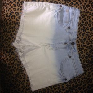 Ombré high waist shorts
