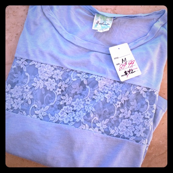 Baby Blue Lace Shirt