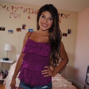 Purple Ruffled Top