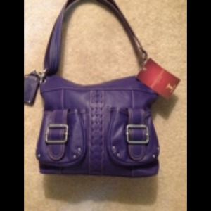 Tignanello blue violet leather purse SOLD