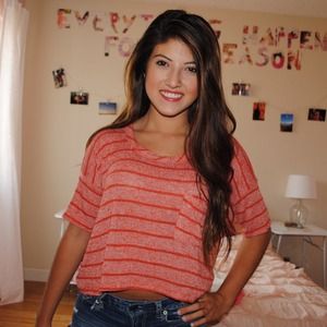 Knitted Orange High-Low Shirt