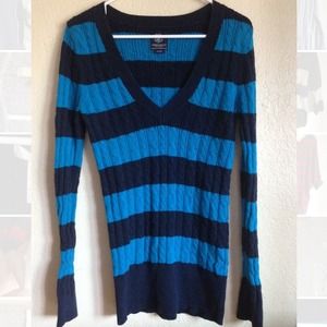 Blue striped sweater
