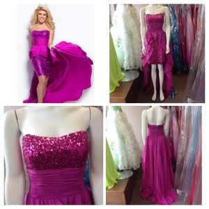 The ideal hi-low dress for a fashion forward girl!