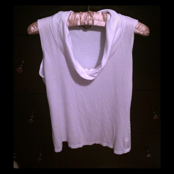 Sleeveless cowl neck shirt
