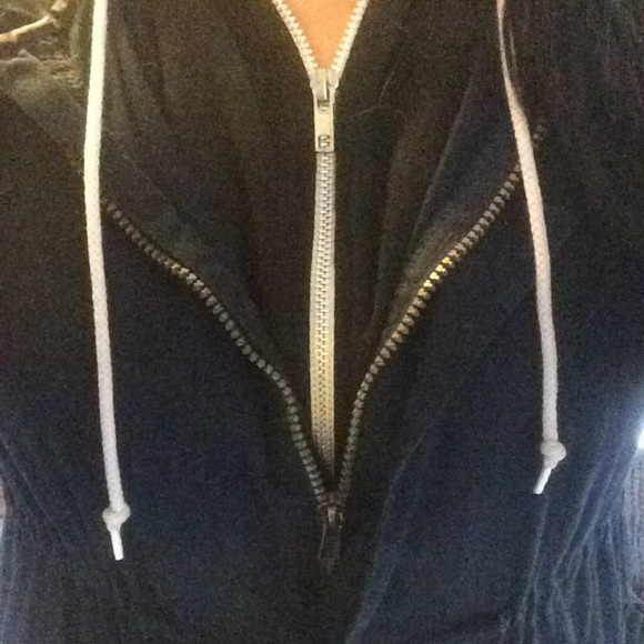 Navy blue parka