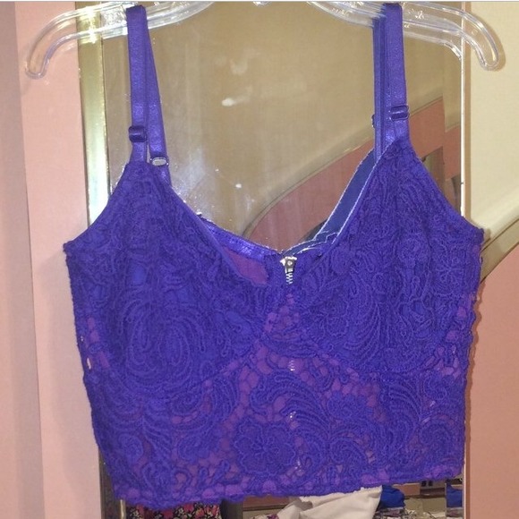 Purple lace design bralette