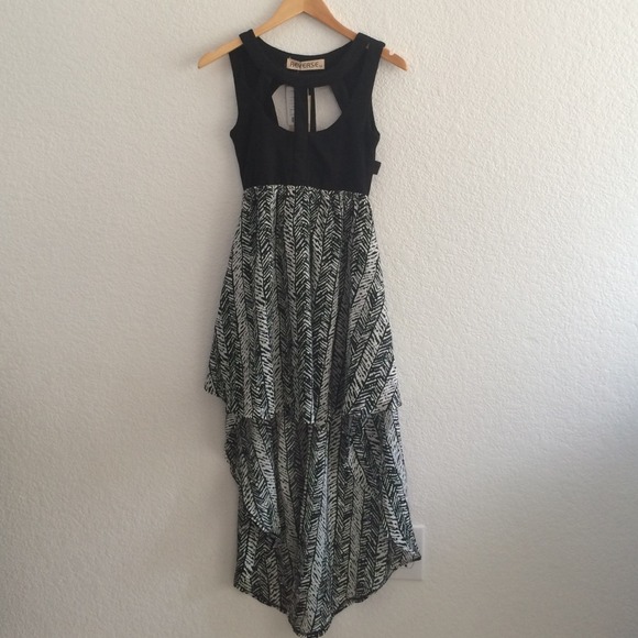 High low cutout dress