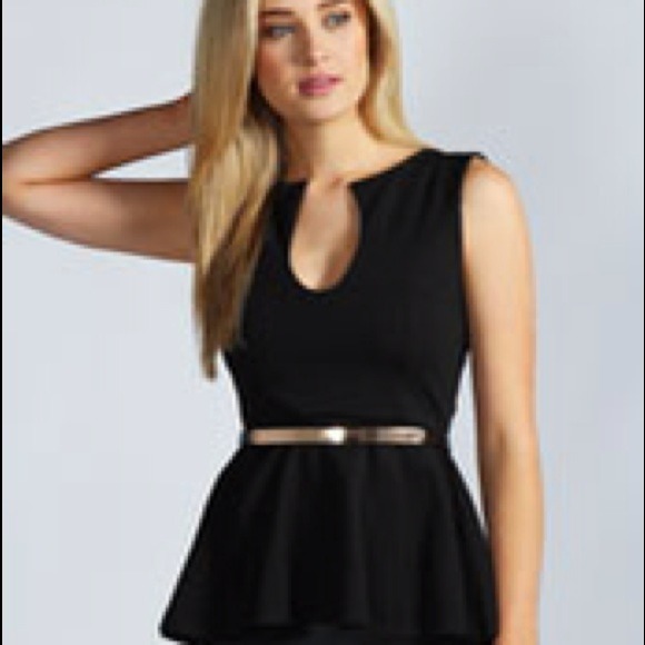 Sleeveless peplum top