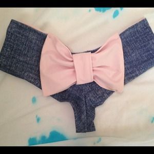 LOLLI SWIMWEAR bow back bottoms XS