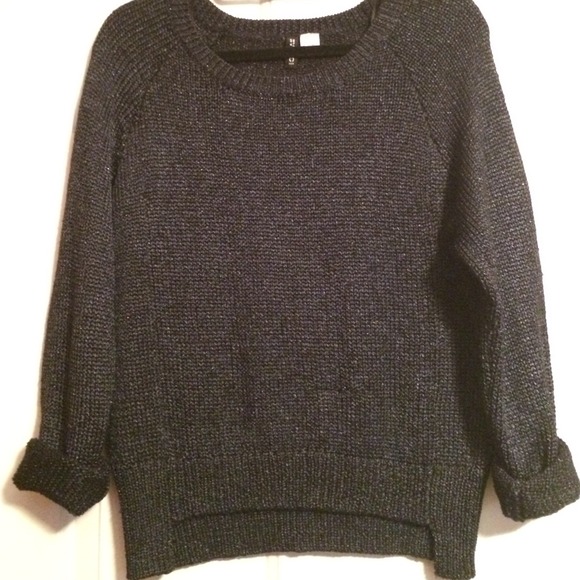 Navy blue glittery sweater