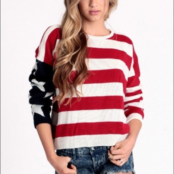John Galt by Brandy Melville American Flag Sweater