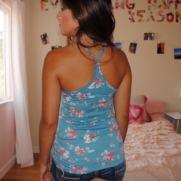 Floral Blue Razor-Back - Picture 3 of 3