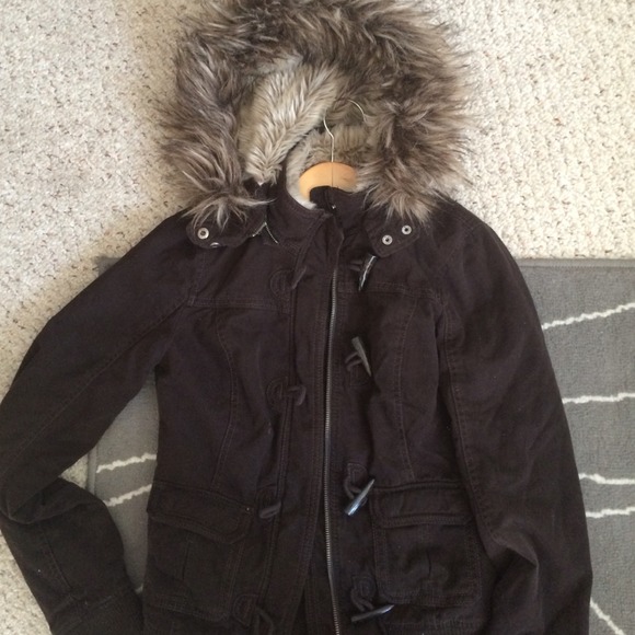 A&F Fur Hooded Jacket