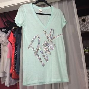 Victoria secret teal v-neck