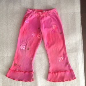Pants girl toddler 3T 3 hand painted 100% cotton