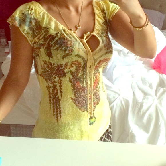 NEW Butterfly Dropout Top from Saks Sz S