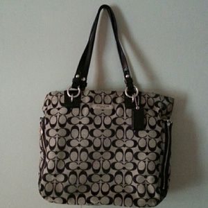 Authentic Coach Signature East/West tote