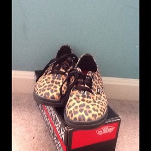 Leopard print vans