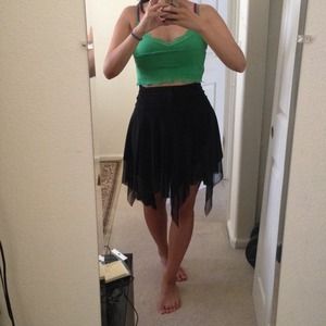 Beautiful layered handkerchief hem skirt