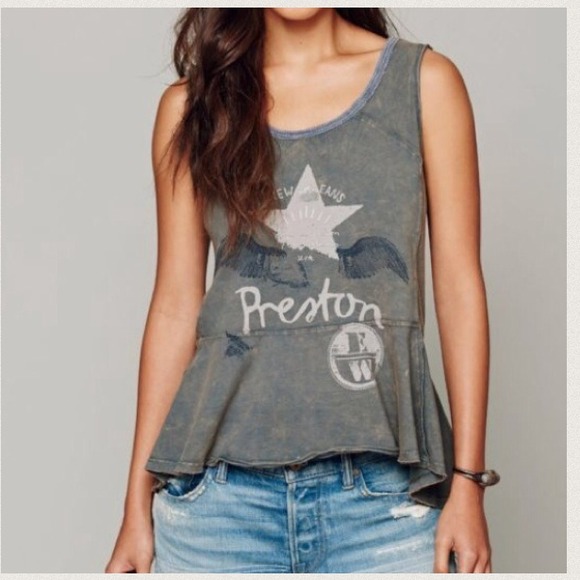 We the free/free people peptalk graphic tank top