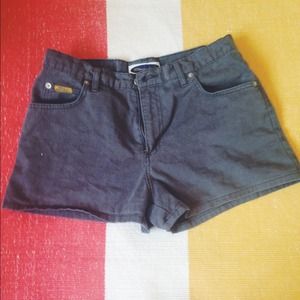 Gray high-rise shorts