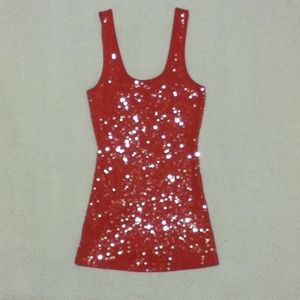 Sequence pink tank top