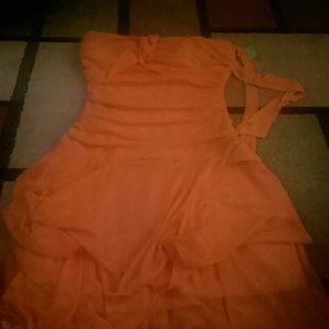 Orange shimmer dress