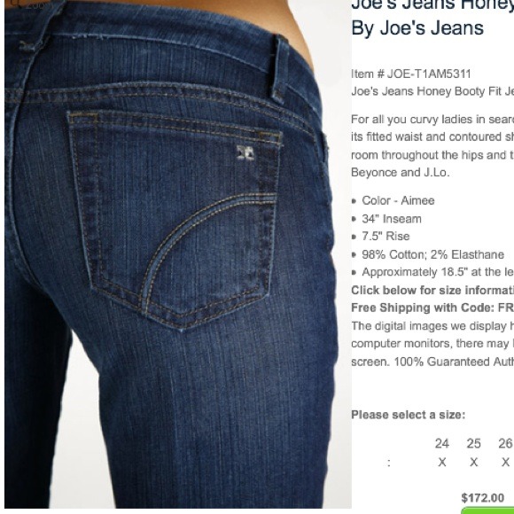 NWT Joe's Jeans Anthropologie The Honey Boot Cut - Picture 3 of 4