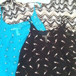 Forever21 BUNDLE- 2 Chiffon Tanks + 1 Chiffon Top