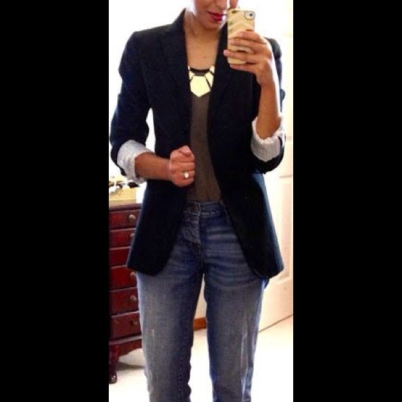 Mossimo Supply Co. Jackets & Blazers - Black boyfriend blazer & jcrew sweatshirt bundle.