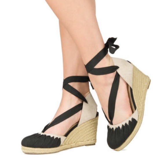 FLASH SALE! Salome black espadrille wedge
