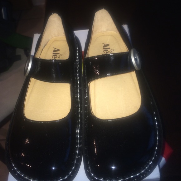 Alegria Black Patent Leather Shoes