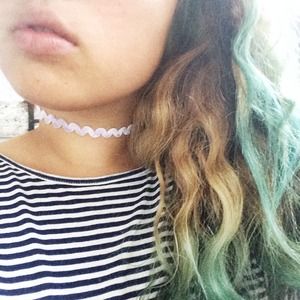Lavender felt choker